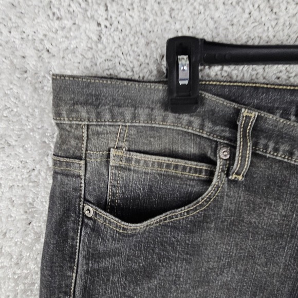 Calvin Klein Skinny Jeans Womens 14 Black Stretch Denim Distressed 38x29 - Picture 6 of 16